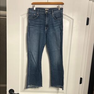 MOTHER Blue Cropped Jeans